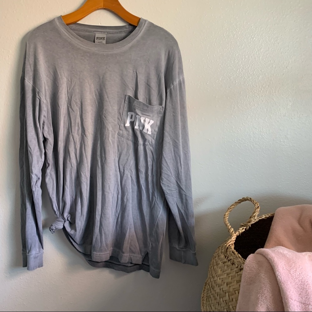PINK | Logo Washed Long Sleeve